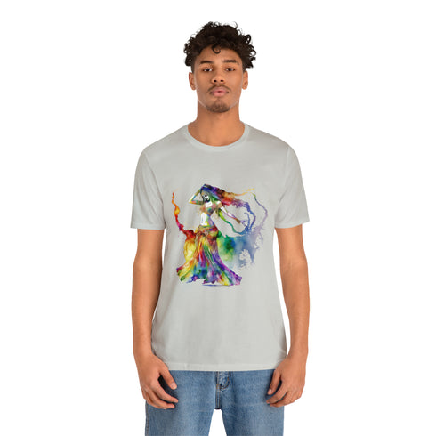 Rainbow Belly Dancer in Motion - Short Sleeve Tee